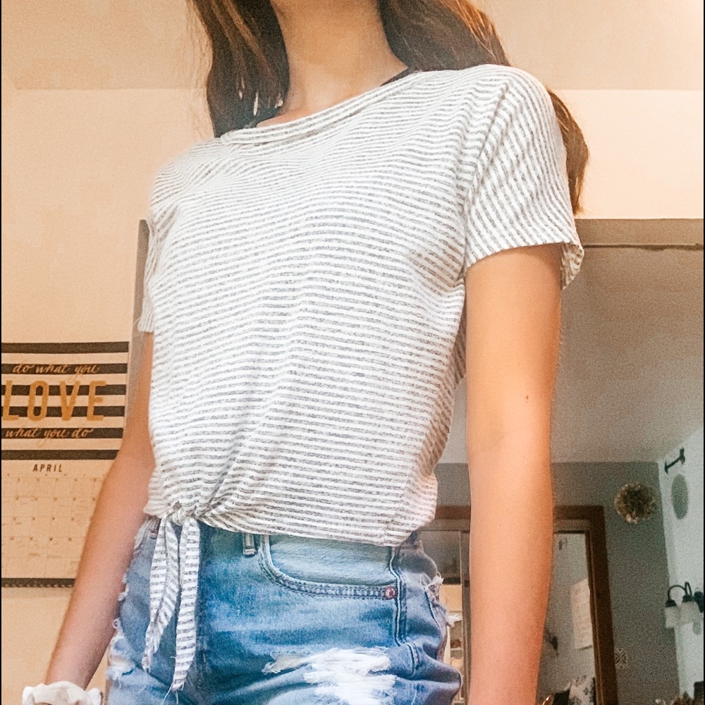 Striped Tie Top